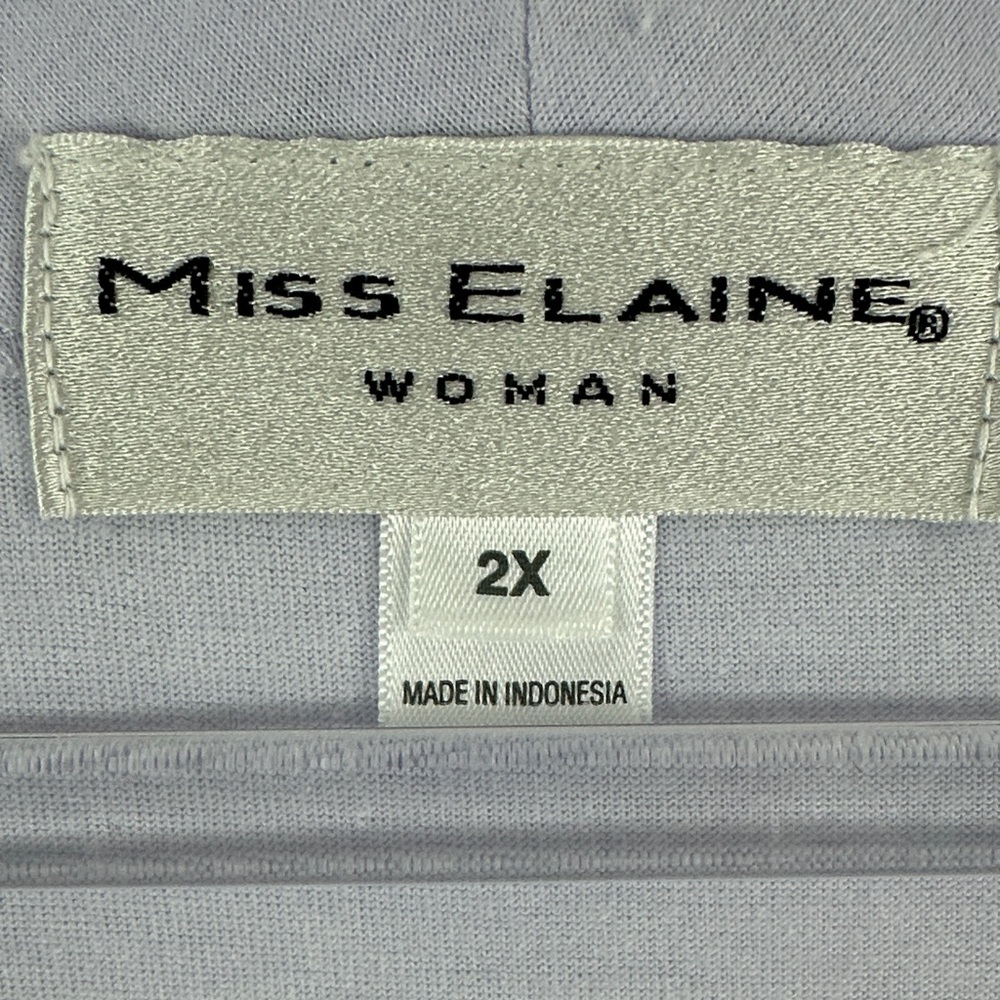 NWT Miss Elaine Lavender Sleep Dress 2X Nightgown Soft Knit Plus Size - Picture 2 of 9